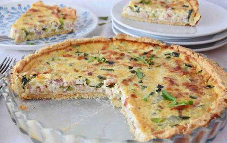 tarte courgettes et bacons, une savoureuse tarte légère à base de courgettes et de bacons, facile et simple à réaliser pour un repas léger.