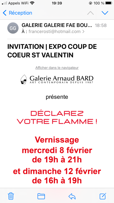 Galerie F A E – Arnaud Bard –  à Boulogne (8 au 14 Février 2023)
