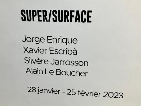 Galerie Olivier Waltman « Super/Surface » jusqu’au 25 Février 2023.