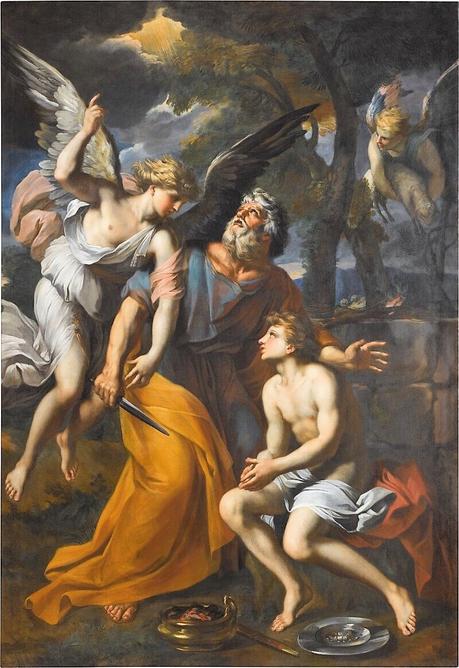F 1640 ca Francois Perrier sacrifice isaac coll part en depot a Saint-Cloud, musee du Grand Siecle