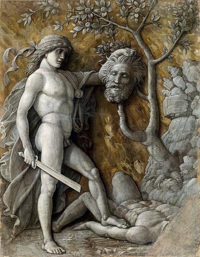 1490-95 Andrea_Mantegna Kunsthistorisches_Museum_Wien,David Goliath.GG_1965
