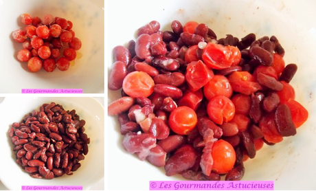 Salade de haricots rouges aux tomates du jardin congelées (Vegan)