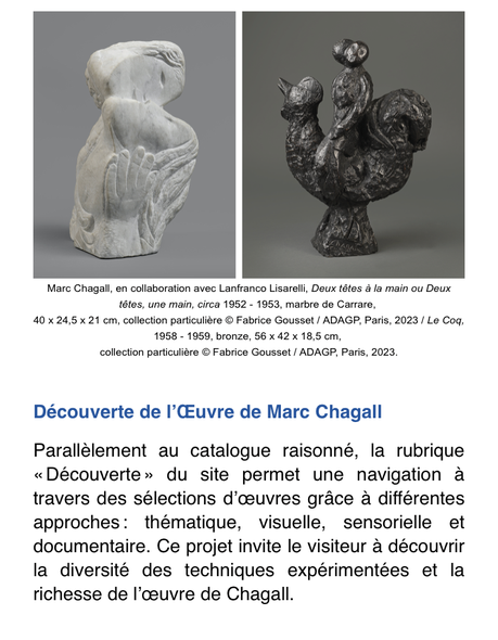 nouveau : Le site officiel dédié à Marc Chagall – en Mars 2023.