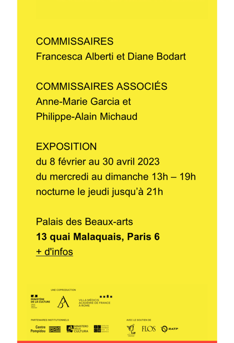Beaux Arts de Paris -Actualité de Février 2023. du 8 Février au 21 Avril 2023.