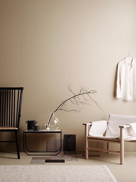 salon camaieu de beige marron déco slow living japandi decoration minimaliste masculine