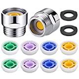 Comment faire des économies d’eau à la maison ? Zocipro Lot de 2 limiteurs de débit de douche avec filetage de 1,27 cm, taille 4, 5, 6, 7 l/min, avec adaptateur G1/2 pour pommeau de douche fixe et à main