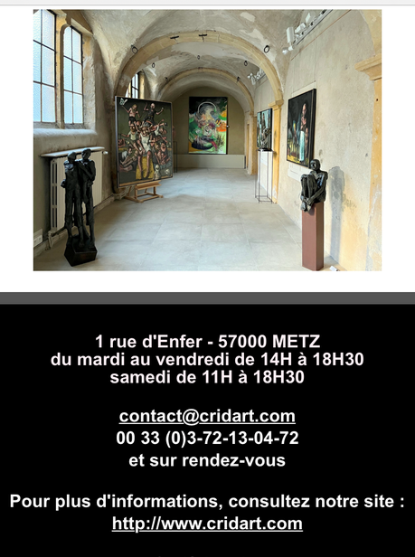 CRIdART à Metz –  Exposition de grands formats. du 8 Février au 25 Février 2023.