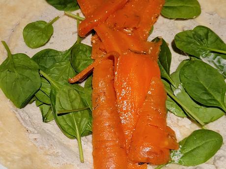 Roulés au faumon de carotte