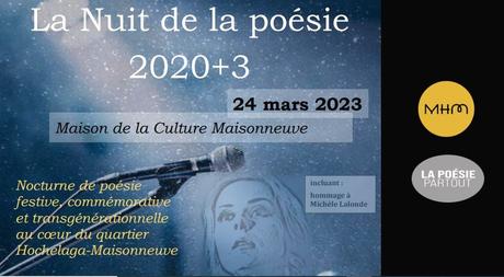 La Nuit de la poésie 2020+3 et Amélie Prévost La Nuit de la poésie 2020+3 et Amélie Prévost