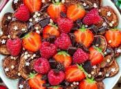 Céréales pancakes chocolat fruits rouges