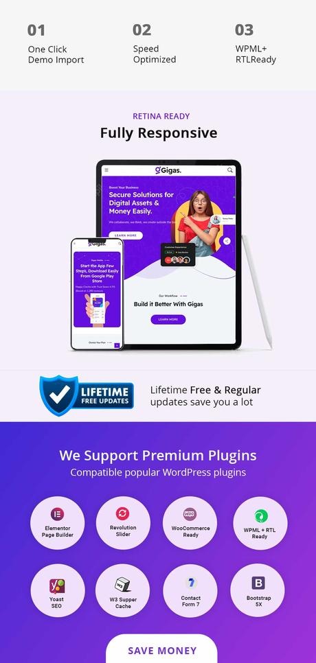 Gigas – Thème WordPress SaaS zozothèmes