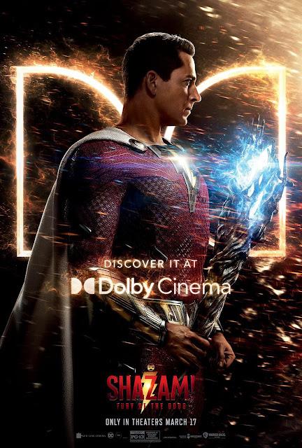 Affiche Dolby Cinema pour Shazam! La Rage des Dieux de David F. Sandberg