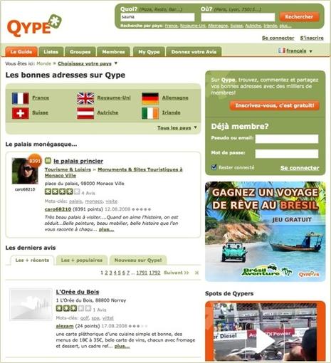 Qype, un guide collaboratif de bonnes adresses