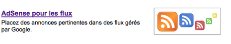 Adsense pour les flux