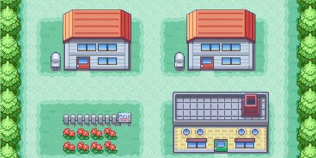 Extérieur de Pallet Town Home dans Pokémon.