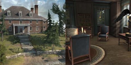 Davenport Homestead extérieur et intérieur dans Assassin's Creed III.
