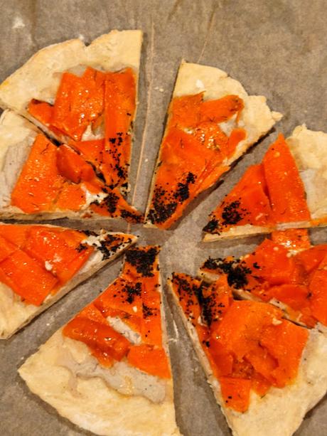 Pizza au faumon de carotte