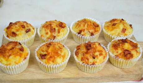 Muffins aux Lardons et Fromage ww