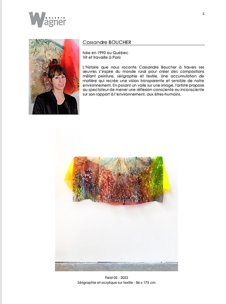 Galerie WAGNER « La Vie La » à partir du 1er Mars 2023.