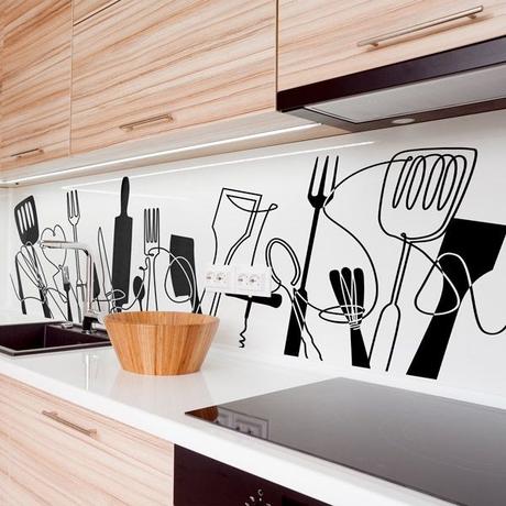 Des idées pour la déco avec des stickers muraux pour cuisine