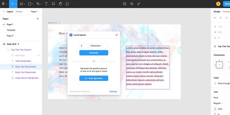 Plugin Figma Lorem Ipsum