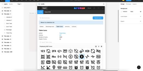 Menu du plugin Figma Iconify.