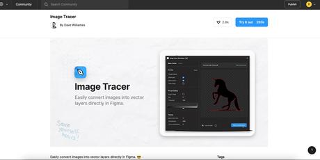 Plug-in Figma Image Tracer.