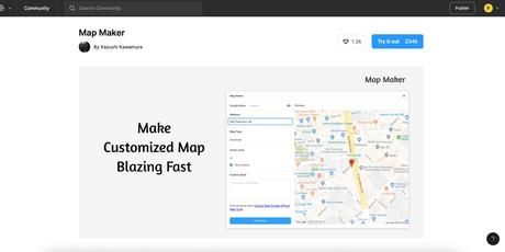 Plug-in Figma Map Maker.