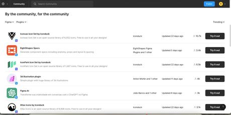 Page du plug-in de la communauté Figma