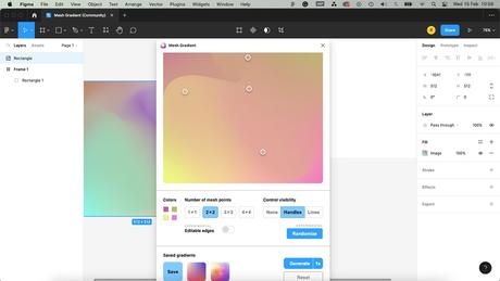 Plugin Figma Mesh Gradient.