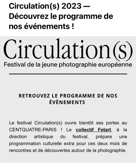 Les rencontres photographiques du 10me