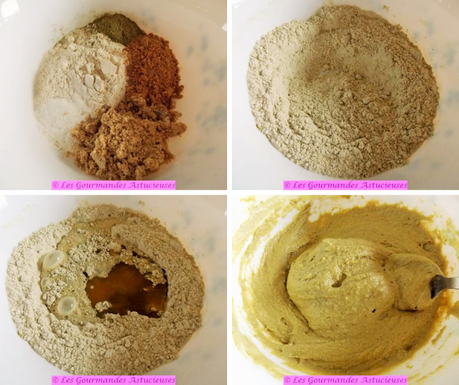 Gâteau Vegan super moelleux aux noix, au thé matcha et au chocolat