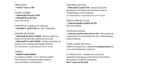 Maison des Arts à Antony – « Afrique du sud  » à partir du 7 Mars 2023.