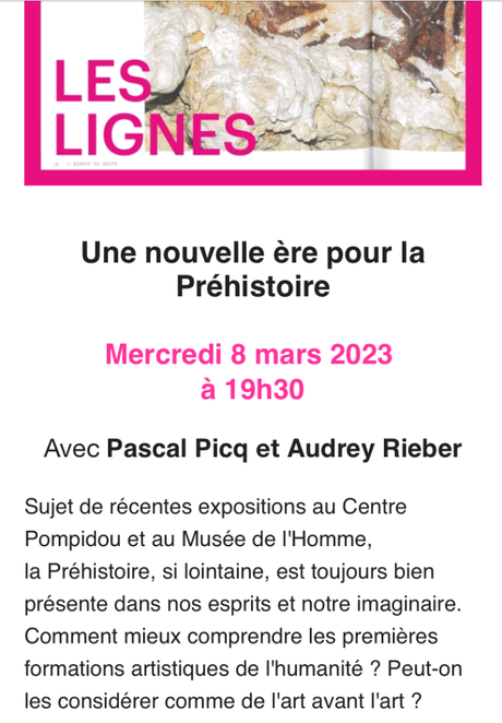 I N H A   « L’Art entre les lignes  » le mercredi 8 Mars 2023.