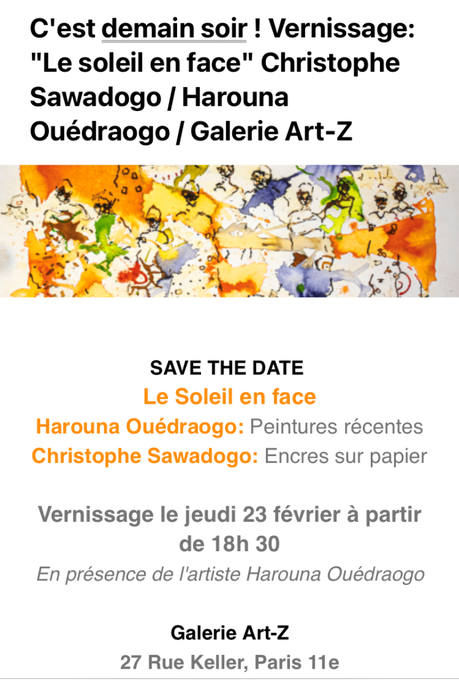 Galerie Art-Z  » Le soleil en face  » le 23 Février 2023.