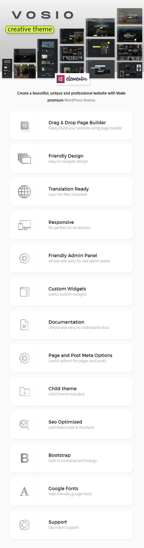 Vosio - Portfolio WordPress créatif - 1