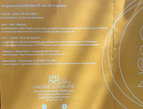 Galerie GUILLAUME  «  » 20 ans déjà «  »