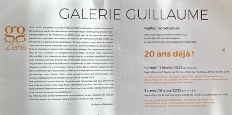Galerie GUILLAUME  «  » 20 ans déjà «  »