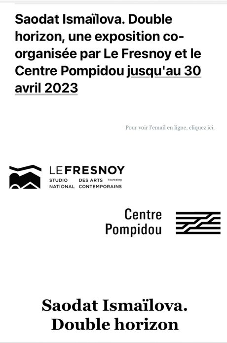 Le Fresnoy  — Centre Pompidou  « Saodat Ismailova – Double horizon »  10 Février – 3O Avril 2023.