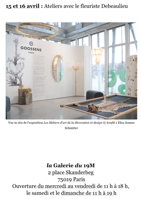 Galerie du 19M  — 8 Mars au 16 Avril 2023.