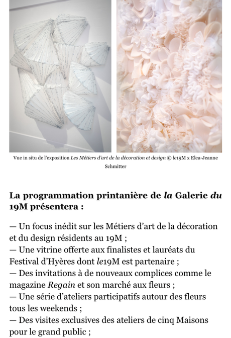 Galerie du 19M  — 8 Mars au 16 Avril 2023.