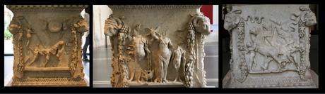 Autel des Jumeaux, 124 ap JC, trouve a Ostia Antica, Musee Massimo Roma