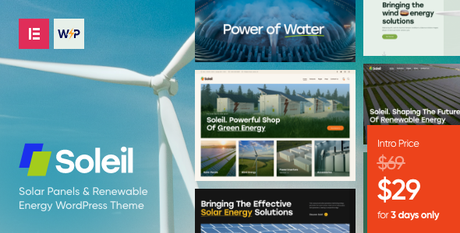 Soleil – Thème WordPress pour panneaux solaires et énergies renouvelables