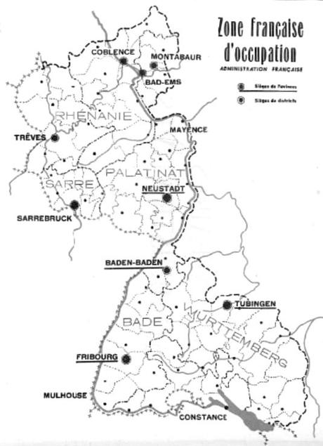 1945 - Zone française en Allemagne.