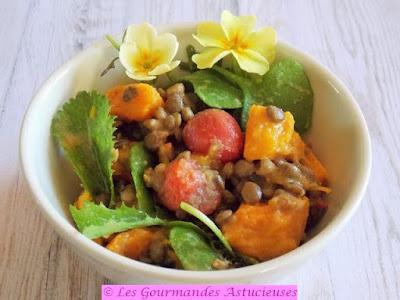 Salade opportuniste aux lentilles (Vegan)