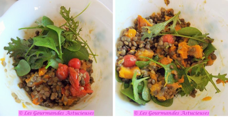 Salade opportuniste aux lentilles (Vegan)