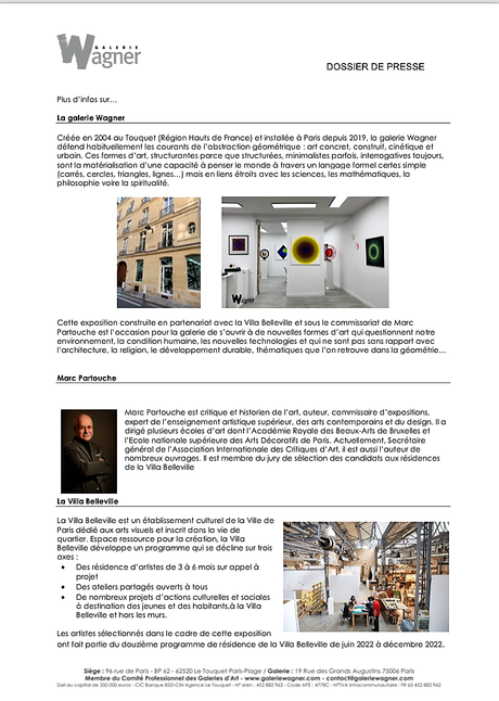 Galerie WAGNER « La Vie La » à partir du 1er Mars 2023.