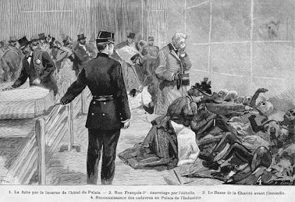 L'incendie du Bazar de la Charité à Paris en neuf illustrations et une chanson — 4 mai 1897 — Décès de Sophie duchesse d'Alençon