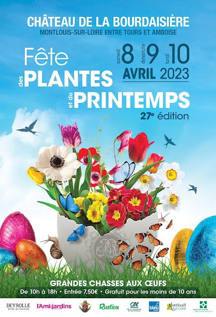 Fête des Plantes et du Printemps les 8, 9 et 10 avril 2023 au château de la Bourdaisière