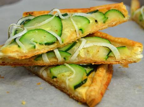 Tarte Fine Courgette Chèvre Moutarde ww